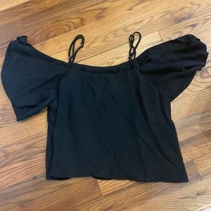 Cropped black shirt worn once